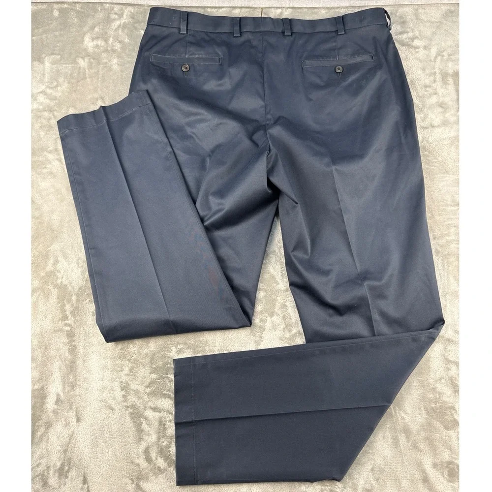 Brooks Brothers Advantage Chino Clark Fit Navy Blue Pants Mens 40x34 Lightweight
